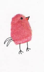 Red Fingerprint Bird
